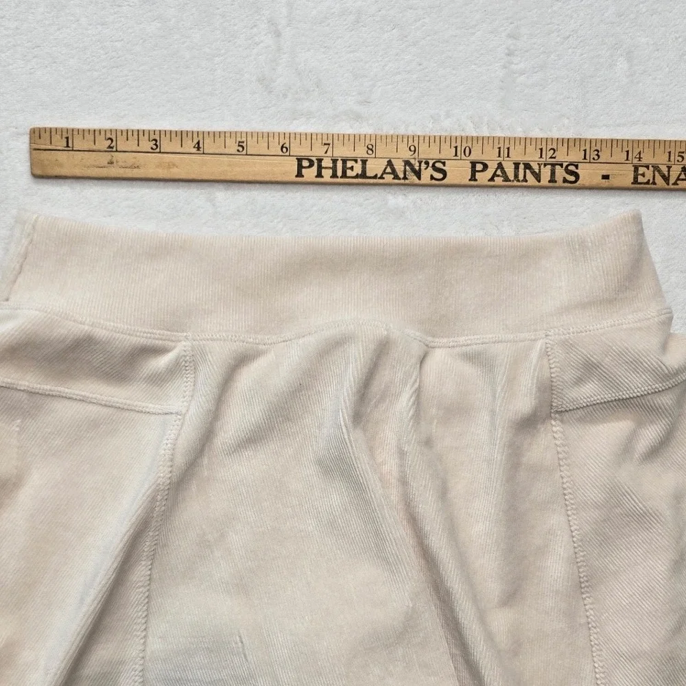 OFFLINE by‎ Aerie Corduroy Skort Cream Ribbed Athletic Tennis Skirt Womens L NWT